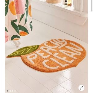 Urban Outfitters Peachy Clean Shower Curtain and Shower Mat